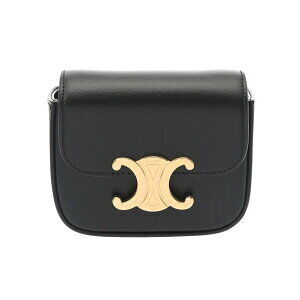Celine Claude Black Shiny Calfskin Shoulder Bag Un
